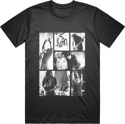 Korn - Blocks Heren T-shirt - S - Zwart