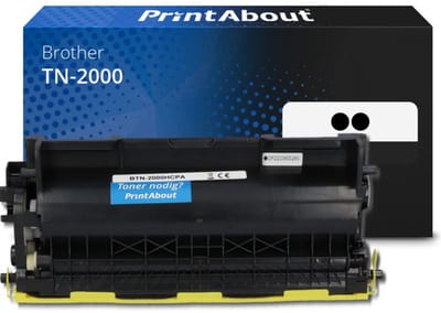 PrintAbout huismerk Toner TN-2000 Zwart Multipack Extra hoge capaciteit Geschikt voor Brother