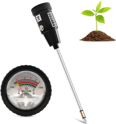 Bodem PH Meter - Vocht Sensor - Planten Verzorgen - Lange Metalen Sonde - 295 mm - Zilver
