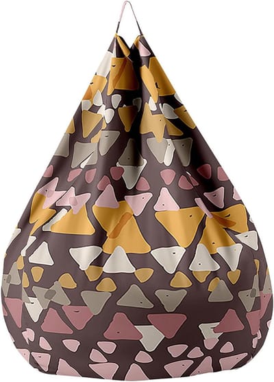 Zitzak Hoezen - Stoelhoes Organizer - Speelgoed Opbergen - Zelfnivellerend - 90x110cm - Driehoek Patroon
