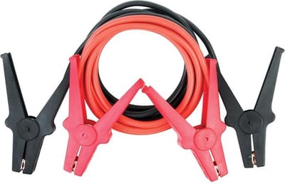 Perel Startkabelset voor benzinemotoren, 12/24 V, met geïsoleerde accuklemmen, opbergtas, TÜV/GS/DIN-gecertificeerd, 16 mm², kunststof, 3 meter