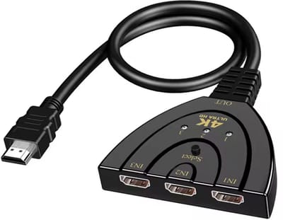 CHPN - HDMI hub - HDMI switch - HDMI Splitter - Zwart - Universeel - 3 ingangen - HDMI kabel