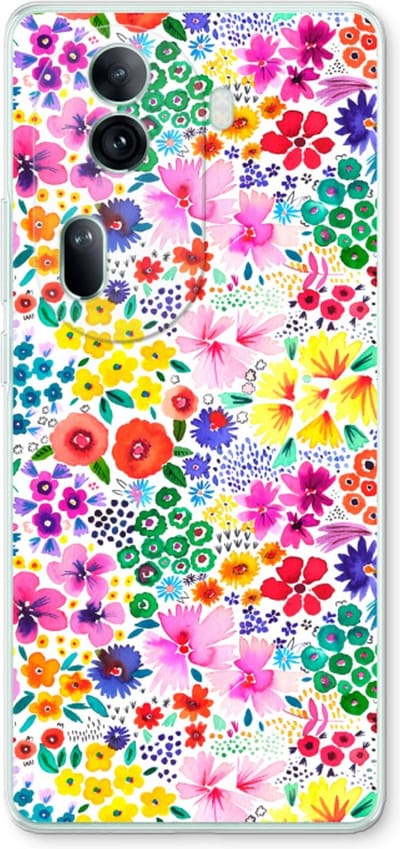 Case Company® - Hoesje geschikt voor Oppo Reno 11 Pro hoesje - Little Flowers - Soft Cover Telefoonhoesje - Bescherming aan alle Kanten en Schermrand