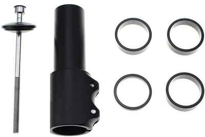 Allecto - Fiets Stuurpen Riser - Verstelbare Adapter - Zwart - Fietsstuurverhoger - Geschikt voor Mountainbike, Racefiets, BMX