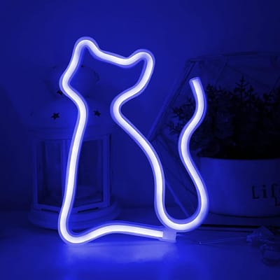 Neon Lichten LED Kat Wandlamp voor Kinderen en Decoratie - Nachtverlichting voor Thuis en Feestjes