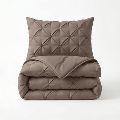 Sleeptime® 2 in 1 Dekbed zonder Overtrek Pintuck - Wasbaar Dekbed - 200x220 - Taupe