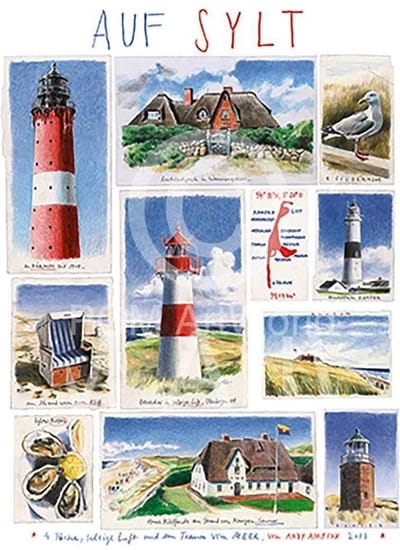 Kunstdruk Andy Airfix - Auf Sylt 50x70cm