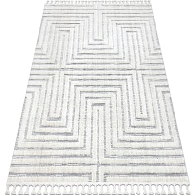 Kleden Rugsx Tapijt SEVILLA Z788A Labirynt, Grieks wit / 80x150 cm