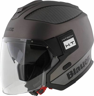 Blauer Solo jet helm titanium carbon zwart XS