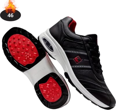 Livano Golfschoenen Heren - Golfkleding - Golfschoenen Antislip - Golfen - Zwart - 46