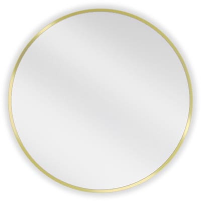 Mexen Loft ronde badkamerspiegel 60 , gouden frame - 9850-060-060-000-50