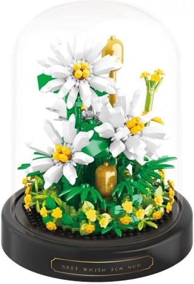 Balody White Daisies - Nanoblocks / miniblocks - Bouwset / 3D puzzel - 490 bouwsteentjes - Balody 18473