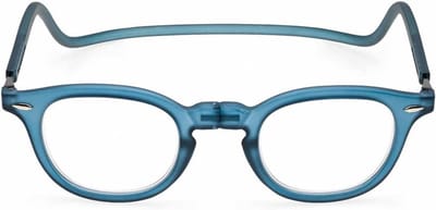 Leesbril met Magneet - Leesbril Dames Heren - Altijd Bij De Hand - Stijve Halsband - +250 Dioptrie - Blauw