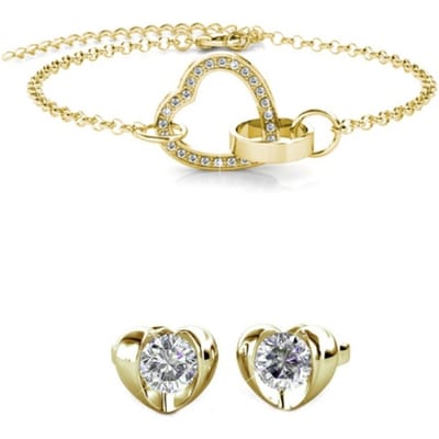 Simply Love Vergrendelde Hartenset en Doos - Kristal