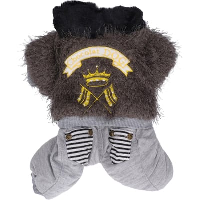 Vêtements d'hiver pour chien Style classique exquis Doux Confortable Épais Vêtements chauds pour chien Hiver pour chiot black