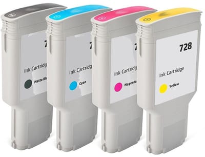 ABC huismerk set 4x inktcartridge geschikt voor HP 728 geschikt voor HP Designjet T730 T830