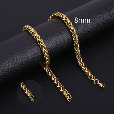 Rvs sieraden - Vossenstaart schakelketting - Goudkleurig en stijlvol