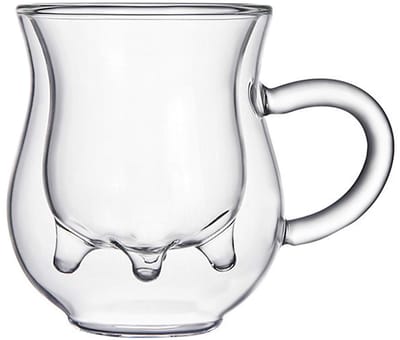 Dailygoods- Dubbelwandige Glazen - Grappige Koffiekopjes - Hittebestendig - Geïsoleerd - 300 ml - Duurzaam Glas - Koffiekopje