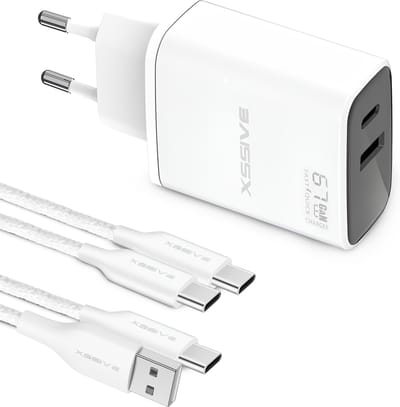 Super Snellader met USB C Kabels - 1 Meter - GaN Tech - Laptop, Telefoon, Tablet Oplader
