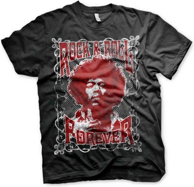 Jimi Hendrix Unisex Tshirt -3XL- Rock 'n Roll Forever Zwart