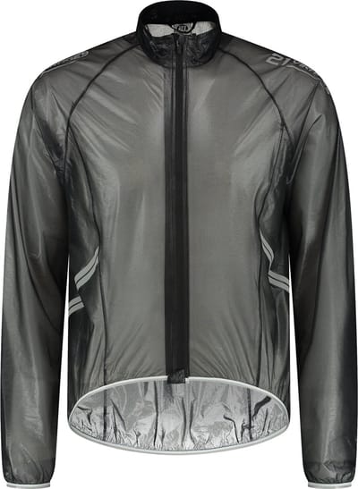 21Virages Fiets regenjack 15000MM waterdicht en ademend Unisex Bruto Transparant Zwart - M
