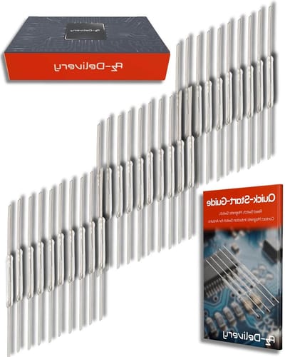 Reed Schakelaar - Magnetische Schakelaar Inductie Schakelaar - Elektronica Projecten - Normaal Open Contact - 2 x 14 mm - Glas