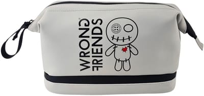 Wrong Friends Toiletry Bag – Toilettas – One Size – Unisex - Grijs