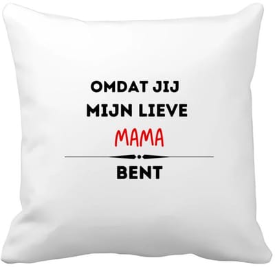 Akyol - omdat jij mijn lieve mama bent Kussen hoes - Mama - lieve moeder - moeder cadeautjes - moederdag - verjaardag - geschenk - kado - 40 bij 40 cm