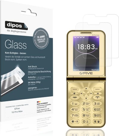 dipos – 2x Matte Pantserfolie geschikt voor GFive 16 Pro Max | 9H Screenprotector
