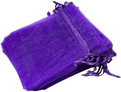 Prigta - Organza Zakjes Paars 7 x 9 cm - 50 stuks - Kleine Cadeauzakjes - Herbruikbaar - Voor Feestjes, Bedankjes & Sieraden