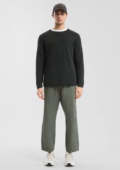 Q/S designed by - Heren broek - Maat S - Mannen - Groen - katoen