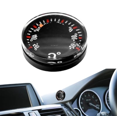 Voertuigthermometer - Klimaatmeter - Temperatuur Monitoren - Mechanisch Geen Batterij - 2 Inch - Zwart