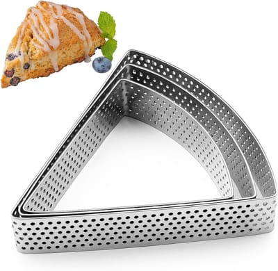 Set van 3 Driehoekige Koekjesuitsteekvormen, Perfect voor Scones, Gebak en Desserts, Ideaal Bakgereedschap voor Creatieve Bakprojecten