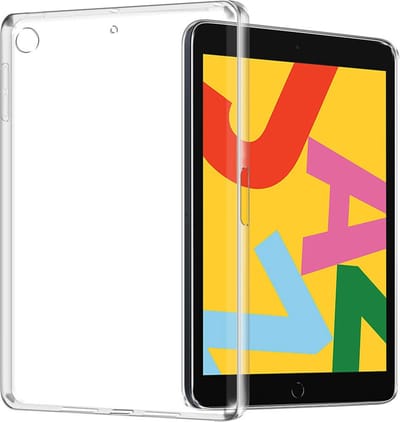 Peachy Case Hoes TPU geschikt voor iPad 10.2 inch - Transparant Doorzichtig
