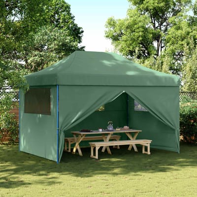 vidaXL - Partytent - 279 - x - 410 - x - 315 - cm - Groen - Oxford - Stof