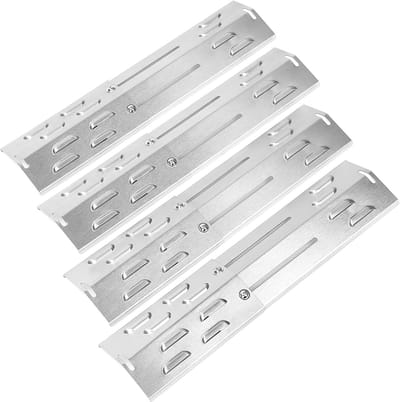 Universele Branderdeksel voor Gasgrill 29 tot 43 cm - RVS Verwarmingsplaat, Vervangonderdelen voor Barbecues, Set van 4