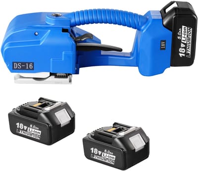 Elektrische Omsnoeringsmachine, Vanaf 0,35"-0,63" PP-Pet-Band, Digitaal Display, 2 X 5000 Mah Accu-Aangedreven Automatische Omsnoeringsmachine voor Verpakkingen, Pallets en Dozen