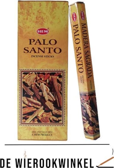 De Wierookwinkel – Doos - Wierook - Palo Santo - Heilig Hout - Palo Santo Wierook - Wierookstokjes Palo Santo - (HEM) - Wierooksticks - Incense sticks - 6 Kokers - 120 Stokjes