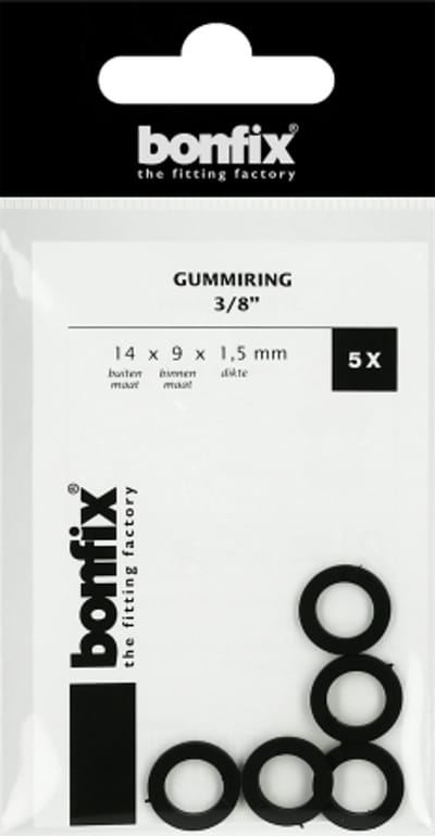 BONFIX Gummiring 3/8" (14 x 9 x 1,5 mm) 5 stuks