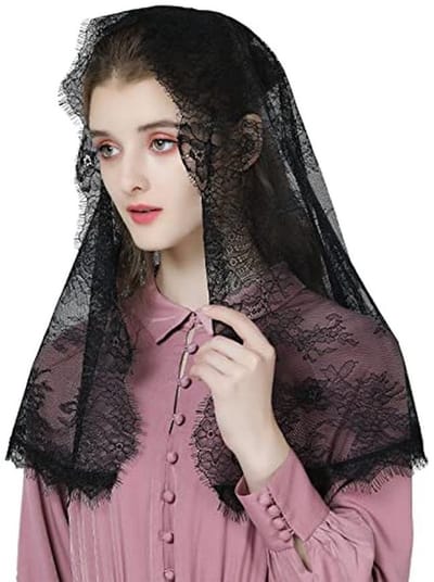 Lace Mantilla Scarf Veil Tulle Stole voor Dames - Ideaal voor Kerk, Bruiloft en Chapel