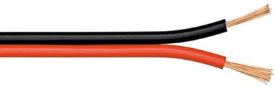 Luidspreker kabel (CCA) | 2x 4,00mm² | rood/zwart | 10 meter