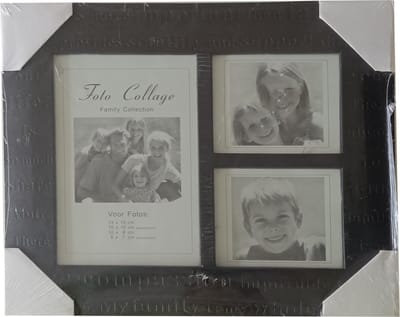 Fotolijst voor 3 foto's - inclusief Passepartout - Zwart