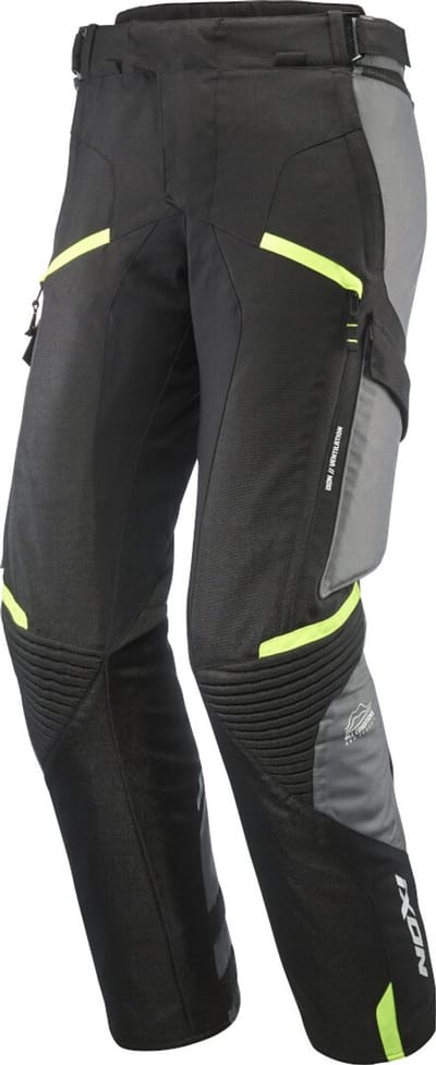 Ixon Midgard PT Zwart Grijs Bright Geel Waterdichte Textiele Motorbroek - Broek