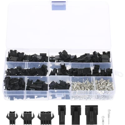 480 stuks JST SM 2,54 mm spoed 2-pins 3-pins 4-pins connectorbehuizing assortimentsset vrouwelijk en mannelijk 480pcs