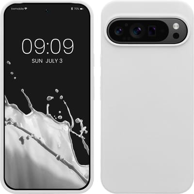 kwmobile telefoonhoesje geschikt voor Google Pixel 9 Pro XL - Hoesje met siliconen coating - Smartphone case in mat wit