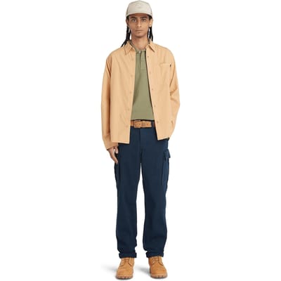 Timberland Garment Dye Poplin Shirt Light Wheat B Maat: S | Casual Overhemden Outlet | Heren | Beige