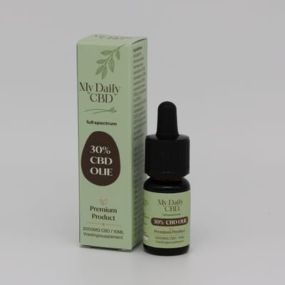 My Daily CBD Olie 30% Full Spectrum – 3000 mg CBD – 10 ml – Extra Sterke Premium Cannabidiol Druppels op Basis van Hennepzaadolie – Geproduceerd in de EU