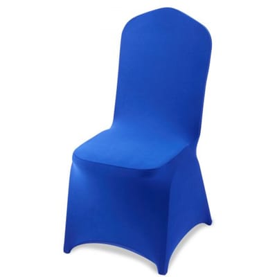 VEVOR stoelhoezen, 50 stuks, wasbare en afneembare stoelhoezen van polyester-spandex voor bruiloften, diners, banketten en restaurants, geschikt voor stoelen (51 x 45 x 95 cm), koningsblauw