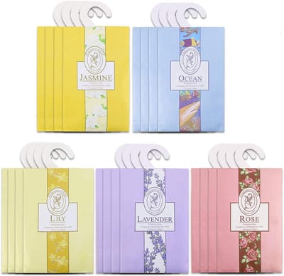 Geurzakjes 20 Stuks - Luchtverfrisser Deodorizer - Kasten Laden Geuren - Veelzijdige Geuren Mix - 18 x 11.5 cm