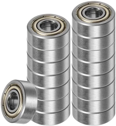 16 Stuks 605-ZZ Diepe Ballagers, 5mm Gat x 14mm Buitenmaat x 5mm Dikte, Dubbel Geleide Stalen Lagertjes voor Industriële Toepassingen, Hoge Kwaliteit en Duurzaamheid
